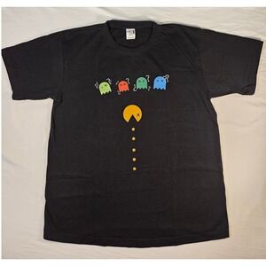 Arrive Guide Eliad Cohen Pac-Man Graphic Tee Mens L Black Excellent Retro Gaming